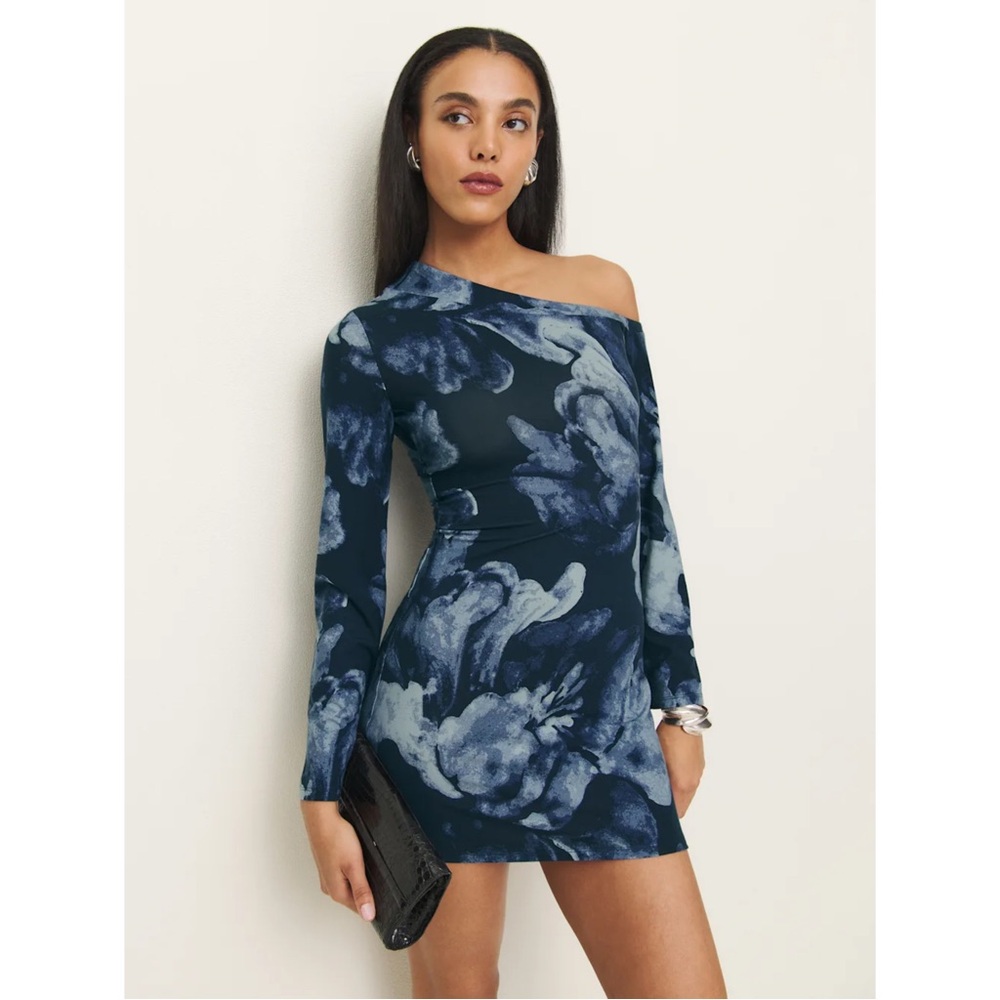 Reformation Willow Knit Dress in Midnight Rose Size Small
